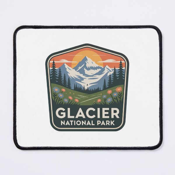 Item preview, Glacier National Park Vintage Travel Badge designed and sold by Teelogic.