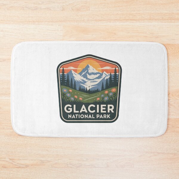 Item preview, Glacier National Park Vintage Travel Badge designed and sold by Teelogic.