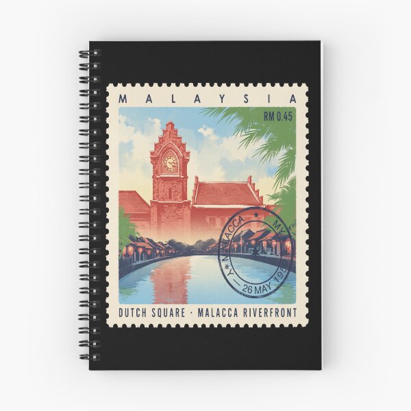 Item preview, Malacca Malaysia Dutch Square Riverfront Stamp Sticker designed and sold by stickercuffs.
