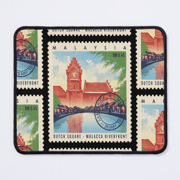 Item preview, Malacca Malaysia Dutch Square Riverfront Stamp Sticker designed and sold by stickercuffs.