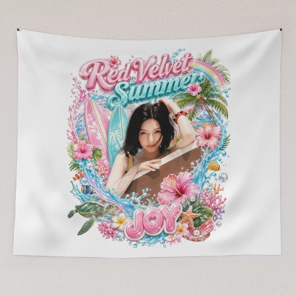 Item preview, Joy Red Velvet Velvet Summer surreal retro beach paradise print designed and sold by Valereekmerch.