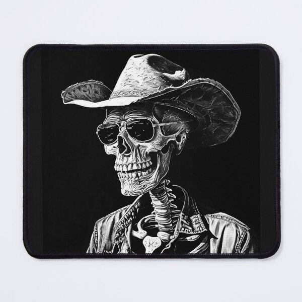 Item preview, Skeleton Cowboy in Sunglasses Western Gothic Art designed and sold by inkoutninja.