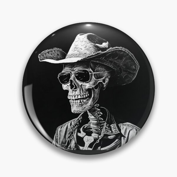 Item preview, Skeleton Cowboy in Sunglasses Western Gothic Art designed and sold by inkoutninja.