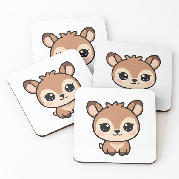 Item preview, Cute Sweet Smiling Kawaii Deer Cartoon | Adorable Deer Sticker & Gift Design designed and sold by Rood Art Studio.