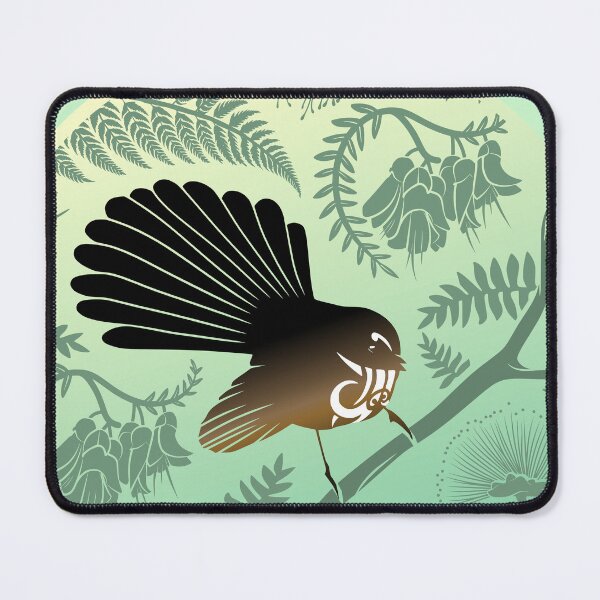Item preview, New Zealand Native Fantail - Green designed and sold by MY NEW ZEALAND.
