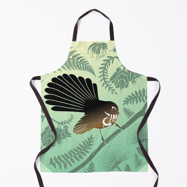 Item preview, New Zealand Native Fantail - Green designed and sold by MY NEW ZEALAND.
