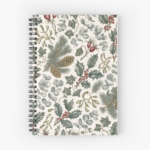 Item preview, Vintage Christmas Botanical with Holly Mistletoe and Winter Berries designed and sold by StickyGuys.