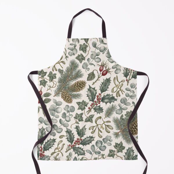 Item preview, Vintage Christmas Botanical with Holly Mistletoe and Winter Berries designed and sold by StickyGuys.