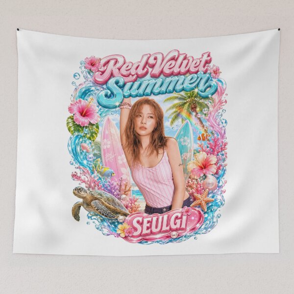 Item preview, Seulgi Velvet Summer vibrant floral ocean wave collage designed and sold by Valereekmerch.