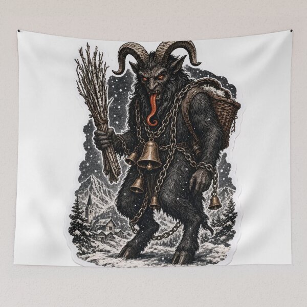 Item preview, Krampus Alpine Folk Horror with Birch Switch Bells and Iron Chains designed and sold by StickyGuys.