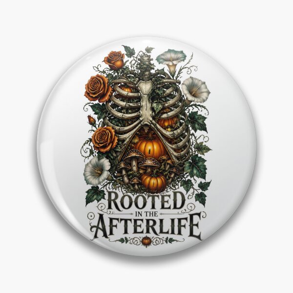 Item preview, Rooted In The Afterlife Ribcage Skeleton Pumpkin Halloween designed and sold by Sovereign Supply Co..