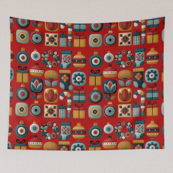 Item preview, Retro Mid Century Modern Christmas Ornament Art designed and sold by colorful-white.
