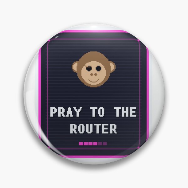 Item preview, Pray To The Router — Funny Pixel Art Chronically Online designed and sold by One More Run.