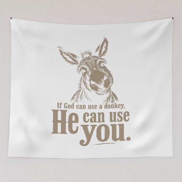 Item preview, If God Can Use a Donkey He Can Use You Christian Faith Vintage designed and sold by kiralynstration.