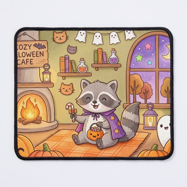 Item preview, Jimothy Raccoon Cute Halloween Cozy Spooky designed and sold by Softie Sticker Studio.