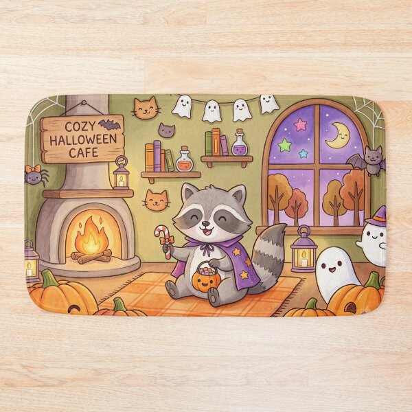 Item preview, Jimothy Raccoon Cute Halloween Cozy Spooky designed and sold by Softie Sticker Studio.
