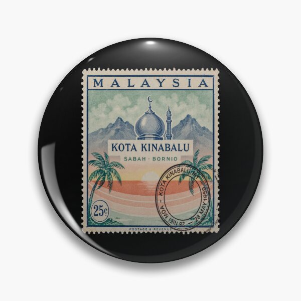 Item preview, Kota Kinabalu Malaysia Floating Mosque Sunset Stamp Sticker designed and sold by stickercuffs.