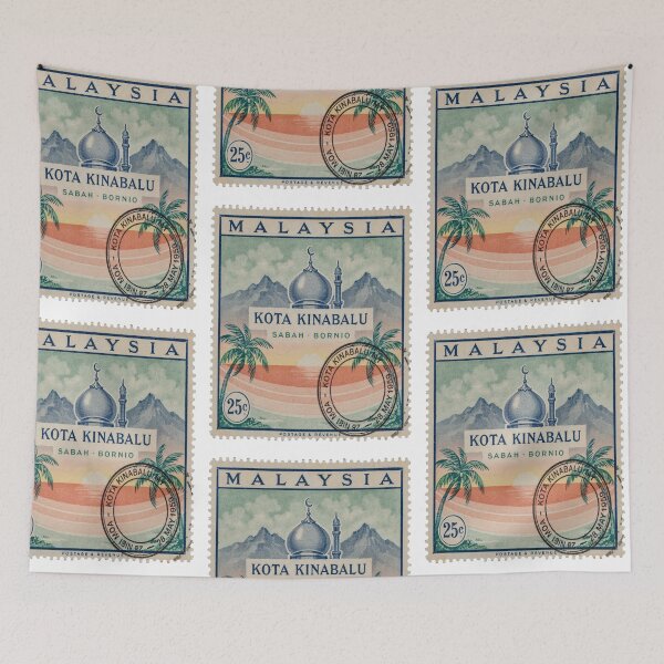 Item preview, Kota Kinabalu Malaysia Floating Mosque Sunset Stamp Sticker designed and sold by stickercuffs.