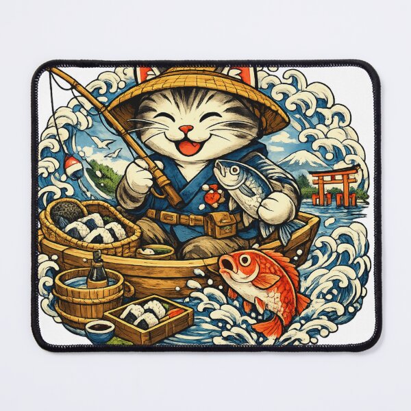 Item preview, Mochi goes fishing designed and sold by tattoocreater.