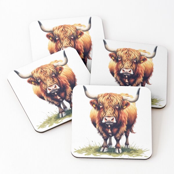 Item preview, Red Highland Bull Illustration designed and sold by KAVRAO.