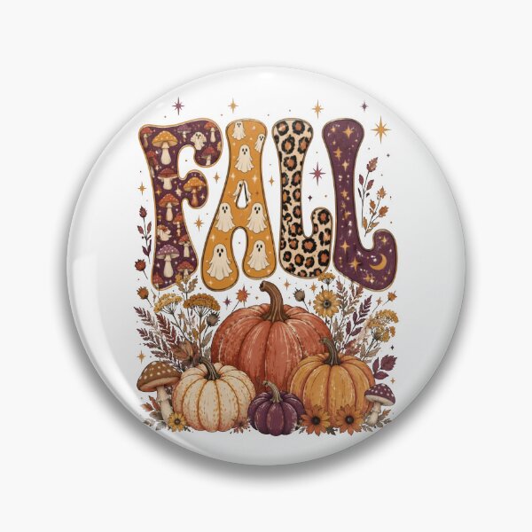 Item preview, Groovy Fall Retro Pumpkins And Ghosts Halloween designed and sold by Sovereign Supply Co..