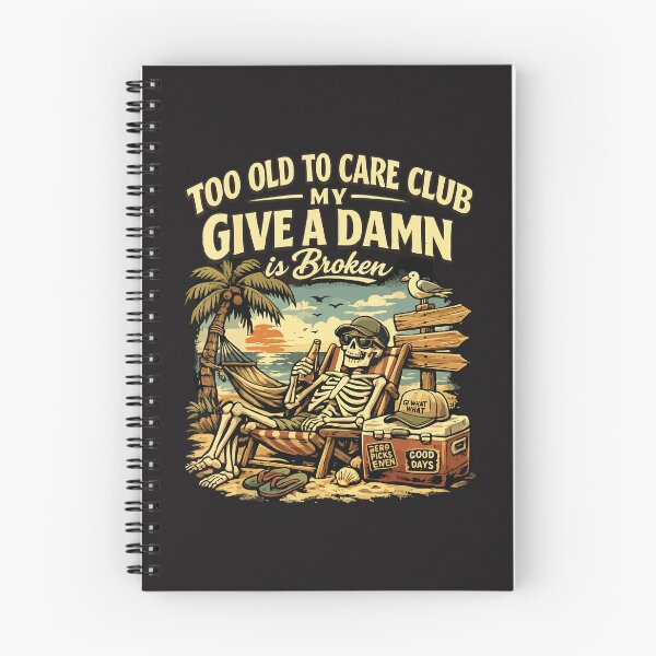 Item preview, Funny Retirement Beach Skeleton Too Old To Care Club Vacation designed and sold by kiralynstration.
