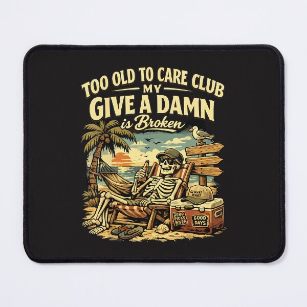 Item preview, Funny Retirement Beach Skeleton Too Old To Care Club Vacation designed and sold by kiralynstration.