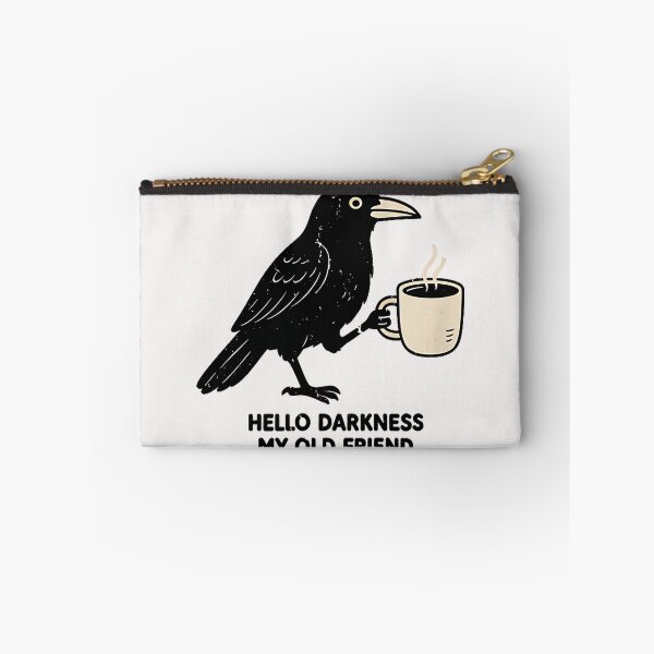 Item preview, Hello Darkness My Old Friend Crow Coffee Introvert Quote designed and sold by Hugosploosh.