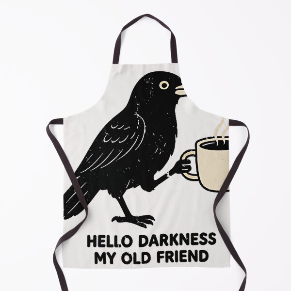 Item preview, Hello Darkness My Old Friend Crow Coffee Introvert Quote designed and sold by Hugosploosh.