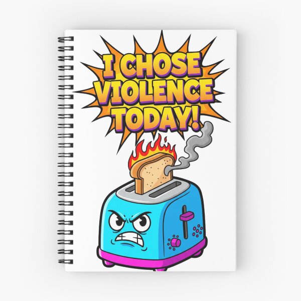 Item preview, Funny Angry Toaster Meme I Chose Violence Today designed and sold by Golden_Pixel_Paper.