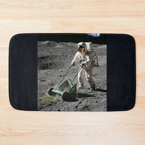 Item preview, NASA astronaut mowing the moon  designed and sold by WiseBow.