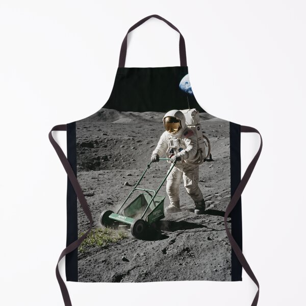 Item preview, NASA astronaut mowing the moon designed and sold by WiseBow.