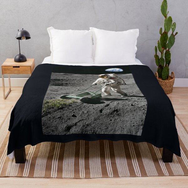 Item preview, NASA astronaut mowing the moon designed and sold by WiseBow.