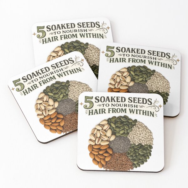 Item preview, 5 Soaked Seeds for Healthy Hair designed and sold by Saeed  Ahmad.