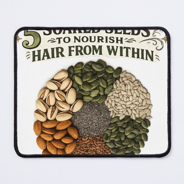 Item preview, 5 Soaked Seeds for Healthy Hair designed and sold by Saeed  Ahmad.