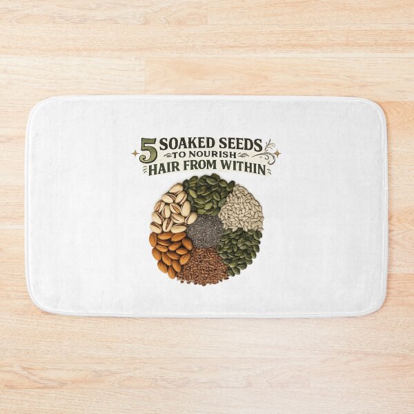 Item preview, 5 Soaked Seeds for Healthy Hair designed and sold by Saeed  Ahmad.
