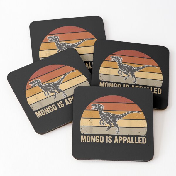 Item preview, Mongo is Appalled Funny Raptor Dinosaur Meme Retro Sunset designed and sold by Theaurore.
