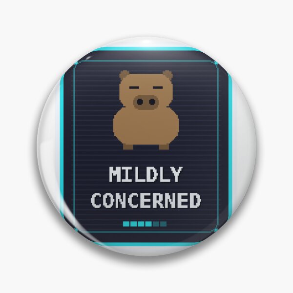 Item preview, Mildly Concerned — Funny Pixel Art Wholesome Nihilism designed and sold by One More Run.