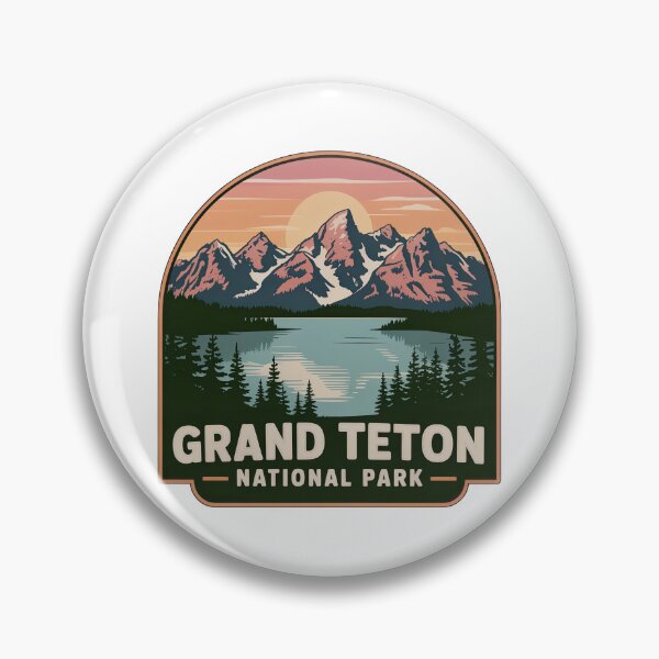Item preview, Grand Teton National Park Vintage Travel Badge designed and sold by Teelogic.