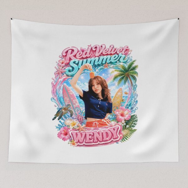 Item preview, Red Velvet Wendy Velvet Summer big wave surfboard poster designed and sold by Valereekmerch.