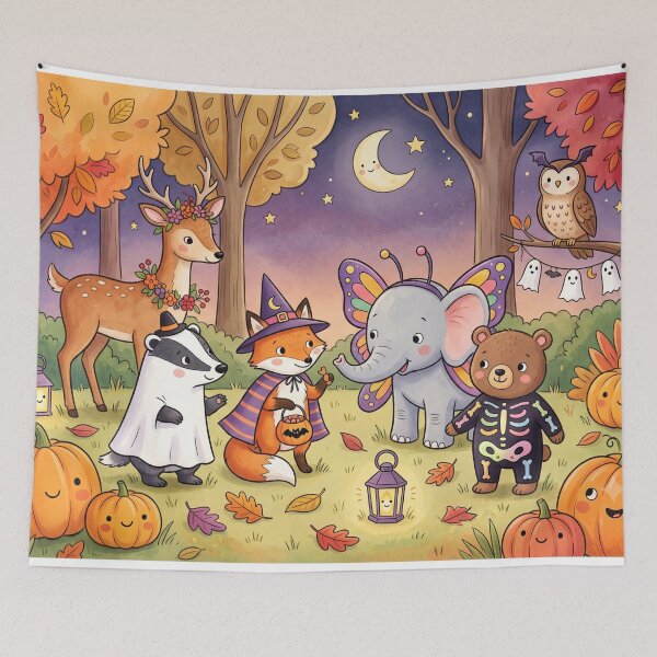 Item preview, Cute Halloween Wild Animal Costume Party designed and sold by Softie Sticker Studio.