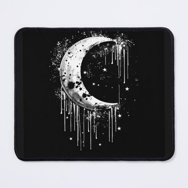Item preview, Grunge Crescent Moon and Stars Celestial Art designed and sold by inkoutninja.