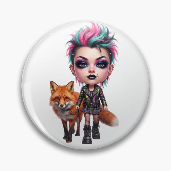 Item preview, Punk Girl and the Fox designed and sold by PP&RAINBOW SHOP.