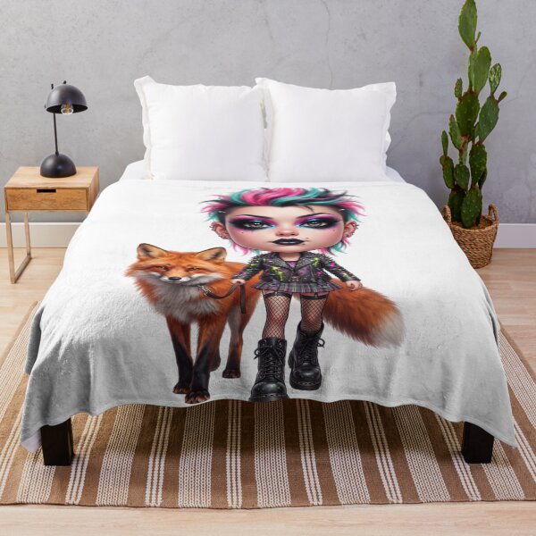 Item preview, Punk Girl and the Fox designed and sold by PP&RAINBOW SHOP.