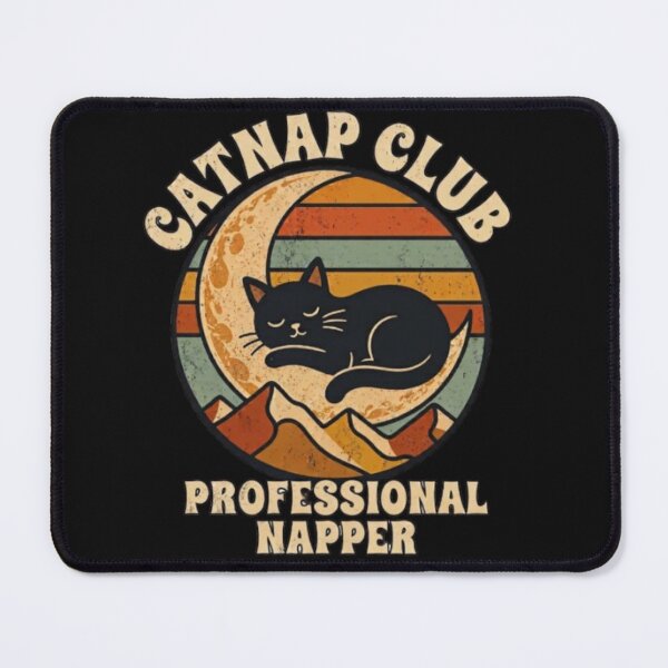 Item preview, Catnap Club Professional Napper Vintage Cat Lover Retro Sleeping Cat Funny Cat Owner Gift designed and sold by Salma.Store.