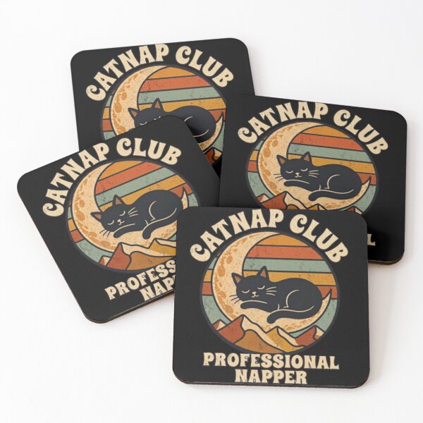 Item preview, Catnap Club Professional Napper Vintage Cat Lover Retro Sleeping Cat Funny Cat Owner Gift designed and sold by Salma.Store.