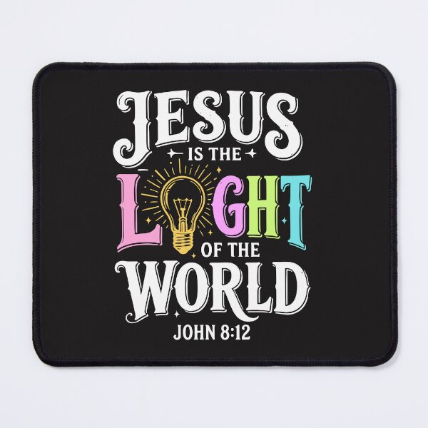 Item preview, Jesus Is the Light of the World John 8:12 Christian Faith Bible Verse designed and sold by kiralynstration.