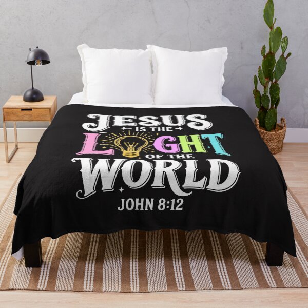 Item preview, Jesus Is the Light of the World John 8:12 Christian Faith Bible Verse designed and sold by kiralynstration.