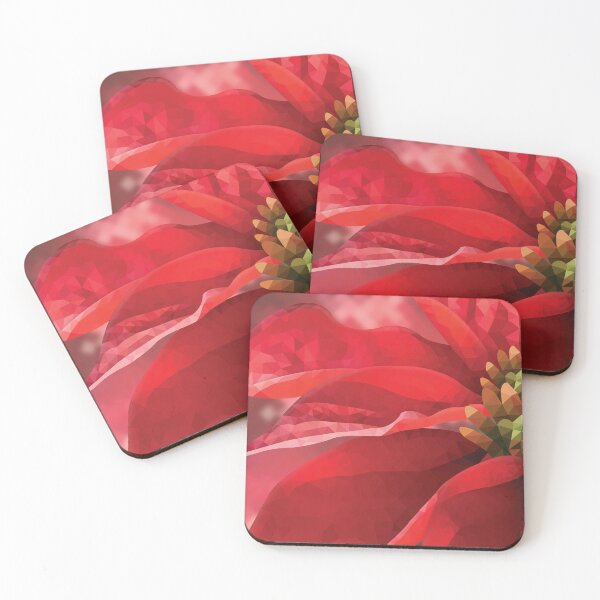 Item preview, Modern High Poly Poinsettia Botanical Wall Art designed and sold by CityMouse-Art.