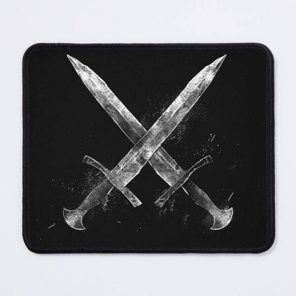Item preview, Crossed Medieval Swords Dark Warrior Emblem designed and sold by inkoutninja.